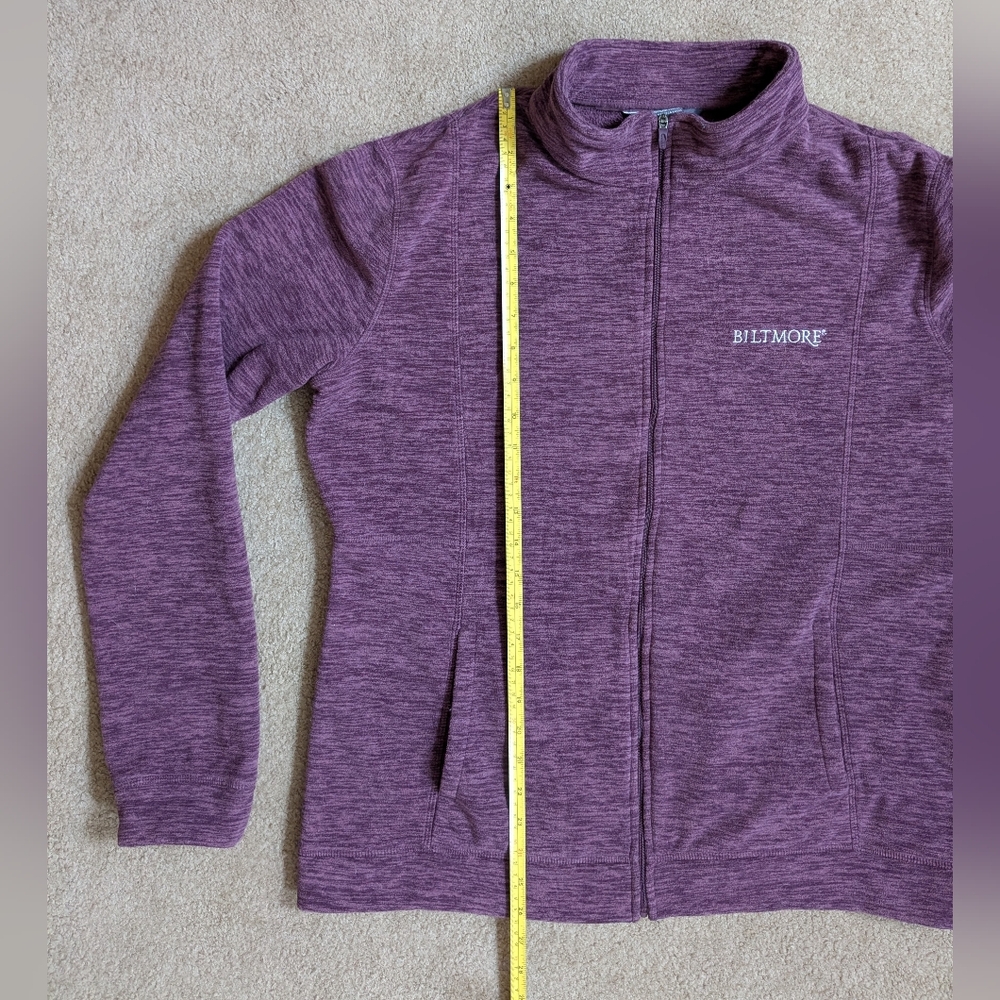 Landway Full Zip Fleece Jacket Marled Plum Midweight XL - Picture 3 of 8